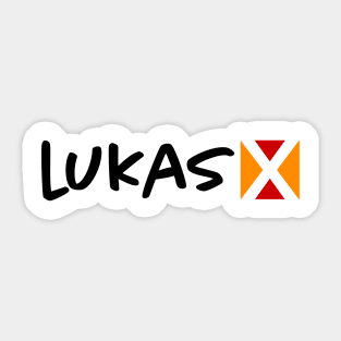 Lukas X black logo Sticker